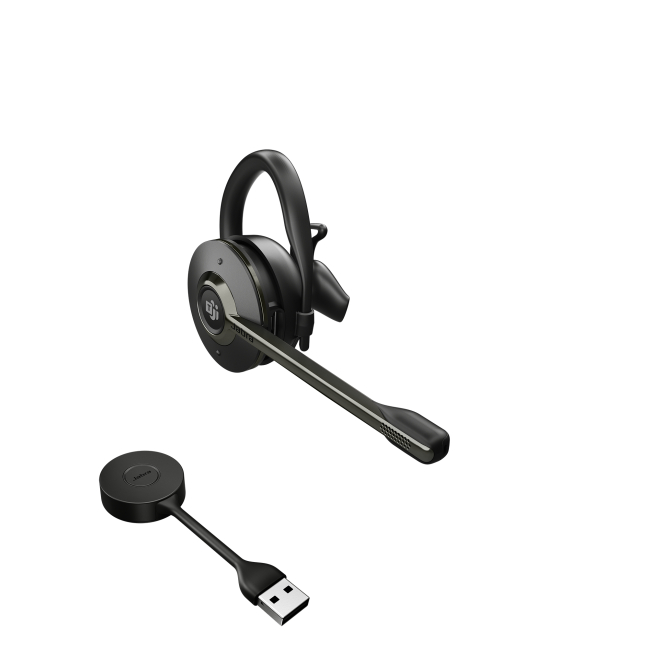 Jabra Engage 55 Auriculares Inalámbricos con gancho de oreja para Oficina y Centro de Llamadas en Negro y Titanio Auriculares inalámbricos Jabra Engage 55 con gancho de oreja, ideales para oficina y centro de llamadas, color negro y titanio. SKU: 9555-450-111
