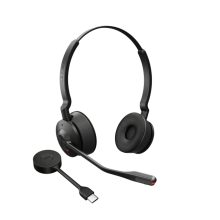 Auriculares inalámbricos Jabra Engage 55 con gancho de oreja, color negro y titanio, ideales para oficina y centro de llamadas. SKU 9559-430-111