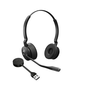 Auriculares inalámbricos Jabra Engage 55 de diadema para oficina y centro de llamadas en color negro y titanio, SKU 9559-450-111