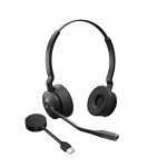 Vista frontal de Jabra Engage 55, auriculares inalámbricos con diadema ideal para oficina y centros de llamadas con SKU 9559-470-111