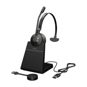Auriculares inalámbricos Jabra Engage 55 SE con diadema de color negro, ideales para oficina y centro de llamadas. SKU 9653-415-111