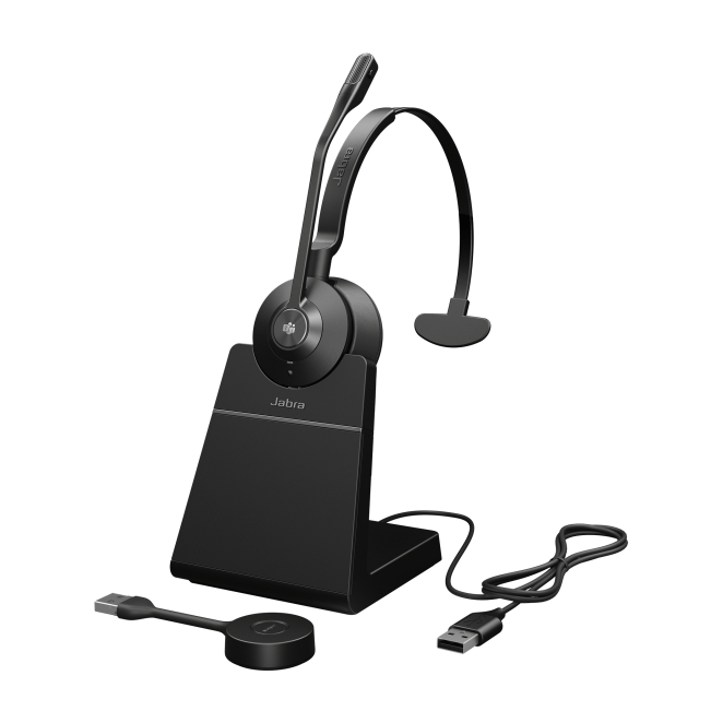 Jabra Engage 55 SE Auriculares Inalámbricos con Diadema para Oficina Auriculares inalámbricos Jabra Engage 55 SE con diadema para oficina o centro de llamadas, color negro, SKU 9653-455-111