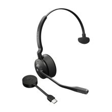 Imagen de los auriculares inalámbricos Jabra Engage 55 SE con diadema, diseñados para oficina y centro de llamadas, en color negro, SKU 9653-470-111.