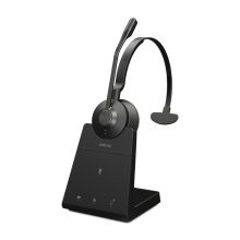 Imagen de los auriculares inalámbricos Jabra Engage 45 SE diseñados para oficinas y centros de llamadas, con diadema negra y excelente calidad de sonido. SKU: 9653-523-111