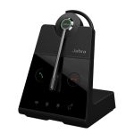 Jabra Engage 65 SE auriculares inalámbricos negros con gancho de oreja y diadema para oficina o centro de llamadas. SKU: 9655-553-111