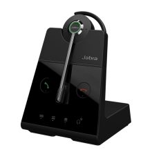 Jabra Engage 65 SE auriculares inalámbricos negros con gancho de oreja y diadema para oficina o centro de llamadas. SKU: 9655-553-111