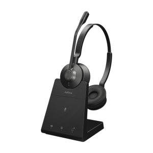 Auriculares Jabra Engage 45 SE inalámbricos con diadema para oficina y centro de llamadas, color negro. SKU 9659-523-111