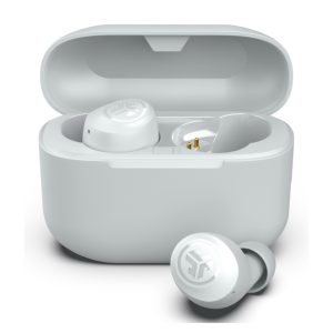 JLab Go Pop+ Auriculares True Wireless Stereo (TWS) Bluetooth dentro del oído en color blanco, ideales para llamadas, música, deporte y uso diario. SKU: IEUEBGAIRPOPRWHT124