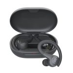 Auriculares JLab Go Air Sport True Wireless Bluetooth, con gancho para oreja y diseño en color grafito, IEUEBGAIRSPRTRBLK124