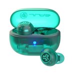 JLab Go Pop ANC auriculares TWS, Bluetooth, color verde azulado y transparente, aptos para llamadas y música, IEUEBGOANCRTRATEL124