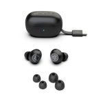 Auriculares JLab Go Pop ANC True Wireless Stereo (TWS) dentro de oído en color negro, con USB Tipo C y Bluetooth. SKU: IEUEBGOPODSRBLK124
