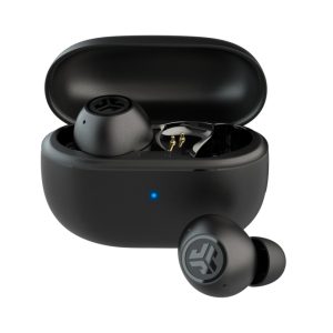Auriculares JLab Go Pop ANC True Wireless Stereo (TWS) dentro de oído en color negro, con USB Tipo C y Bluetooth. SKU: IEUEBGOPODSRBLK124