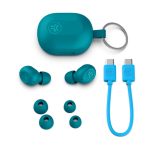JLab JBuds Mini auriculares True Wireless Stereo en color aguamarina, ideales para música y uso diario con tecnología Bluetooth, SKU IEUEBJBMINIRAQUA124.