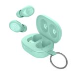 Auriculares True Wireless Stereo (TWS) JLab JBuds Mini en color menta, ideales para llamadas, música, deporte y uso diario e identificados por el SKU IEUEBJBMINIRMNT124