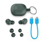Auriculares JLab JBuds Mini True Wireless Stereo (TWS) Bluetooth en color gris, ideales para llamadas, música, deporte y uso diario. SKU: IEUEBJBMINIRSGE124