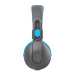 Auriculares JLab JBuddies Studio 2 con conexión inalámbrica y alámbrica, diadema ajustable, USB Tipo C y Bluetooth en colores azul y gris. SKU: IEUHBKSTU2RGRYBLU122