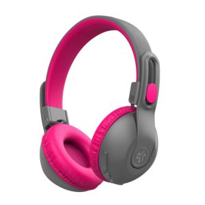 Auriculares JLab JBuddies Studio 2 inalámbricos y alámbricos con diadema para llamadas y música, USB Tipo C, Bluetooth en color gris y rosa, SKU IEUHBKSTU2RGRYPNK122