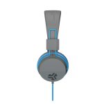 Auriculares JLab JBuddies Studio para niños, alámbricos, con diadema, ideales para música, color azul y grafito. SKU IEUHJKSTUDIORGRYBLU6