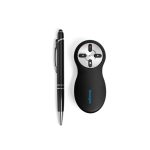 Imagen del Kensington Presentador inalámbrico con láser rojo, ideal para videoconferencias y presentaciones, modelo SKU 33374EU. Presenta estructura ergonómica y control de diapositivas.