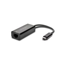 Adaptador Kensington CA1100E de USB-C a Ethernet, modelo K33475WW, ideal para conexiones rápidas y seguras