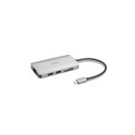 Dock móvil para portátiles Kensington USB-C sin Driver, 8 en 1 con múltiples puertos, SKU K33820WW