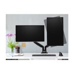 Kensington brazo doble de monitor SmartFit ajustable en altura, modelo K59601WW, ideal para configuraciones de dos pantallas