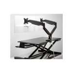 Kensington brazo doble de monitor SmartFit ajustable en altura, modelo K59601WW, ideal para configuraciones de dos pantallas