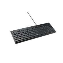Teclado Kensington KB100 EQ para hogar u oficina, conexión USB, diseño QWERTY en español, color negro, SKU K63727ES