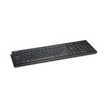 Teclado Kensington Slim Type Wireless Keyboard para oficina, RF inalámbrico, QWERTY en español, color negro. SKU K72344ES.