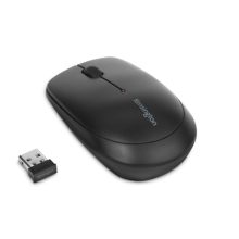 Vista del ratón portátil inalámbrico Kensington Pro Fit modelo negro, SKU K72452WW, ideal para uso en portátiles.