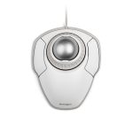 Kensington Trackball Orbit con anillo de desplazamiento en color blanco, modelo K72500WW. Ideal para precisión y comodidad.