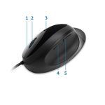 Ratón con cable Kensington Pro Fit Ergo, diseño ergonómico, modelo K75403EU.