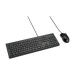 Kit de teclado y ratón con cable Kensington KM100, modelo K75452ES, ideal para tareas diarias con conexión confiable y diseño ergonómico.