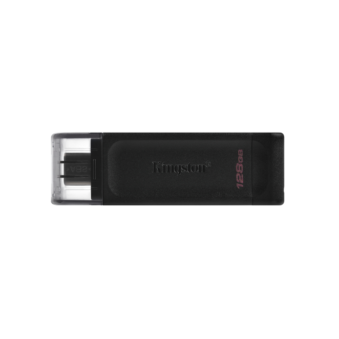 Kingston DataTraveler USB-C 3.2 Gen 1 de 128GB Unidad flash Kingston Technology DataTraveler de 128GB con conector USB-C 3.2 Gen 1, SKU DT70/128GB