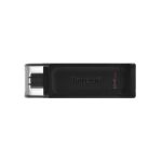 Unidad flash Kingston Technology DataTraveler con 64GB de capacidad, USB-C 3.2 Gen 1, SKU DT70/64GB, ideal para almacenamiento externo.