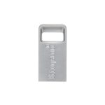 Unidad flash USB Kingston Technology DataTraveler con 256GB de almacenamiento, velocidad de transferencia de 200MB/s y diseño metálico. SKU: DTMC3G2/256GB