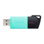 Kingston Technology DataTraveler de 256GB USB 3.2 Gen1 en negro y turquesa, modelo DTXM/256GB, ideal para almacenamiento externo