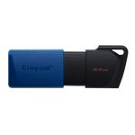 Unidad flash Kingston Technology DataTraveler 64GB USB3.2 Gen 1 Exodia M con diseño en negro y azul, SKU DTXM/64GB