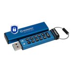 Unidad de almacenamiento externo Kingston IronKey Keypad 200 de 256 GB con cifrado AES-256 y certificación FIPS 140-3 nivel 3, SKU IKKP200/256GB