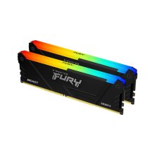 Memoria RAM Kingston Technology FURY Beast 32GB DDR4 3200MT/s CL16, kit de 2, SKU KF432C16BB12AK2/32 con iluminación RGB
