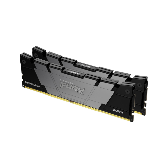 Kingston FURY 16GB DDR4 3600MT/s CL16 DIMM Renegade Black Kingston Technology FURY 16GB 3600MT/s DDR4 CL16 DIMM Renegade Black, kit de 2 módulos de memoria RAM, SKU KF436C16RB2K2/16