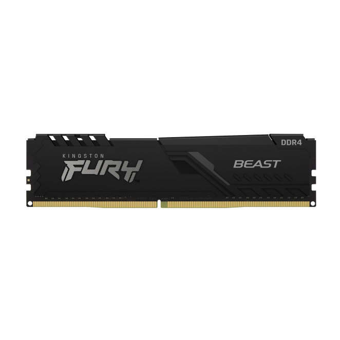 Kingston FURY Beast 8GB 3600MT/s DDR4 Memoria RAM Negra Memoria RAM Kingston FURY Beast de 8GB con velocidad de 3600MT/s, tipo DDR4 y latencia CL17. SKU KF436C17BB/8