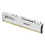 Memoria RAM Kingston Technology FURY Beast de 16GB con velocidad de 5600MT/s, tipo DDR5, CL40, formato DIMM y color blanco, SKU KF556C40BW-16
