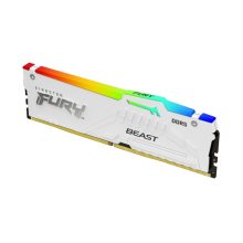 Memoria RAM Kingston FURY Beast 32 GB DDR5 6000 MT/s con iluminación RGB en color blanco, SKU KF560C36BWEA-32