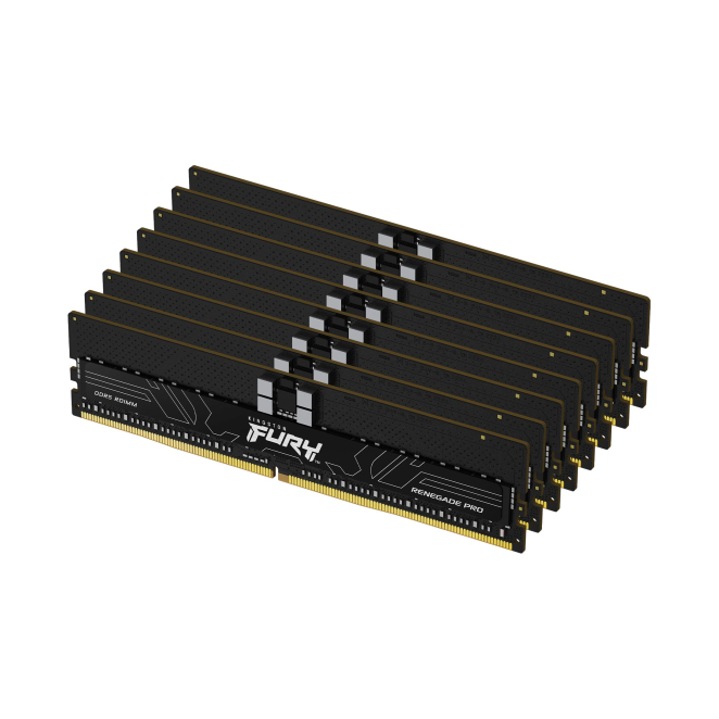 Memoria RAM Kingston Technology FURY 128GB DDR5 6000MT/s ECC Reg Vista de la memoria RAM Kingston Technology FURY 128GB 6000MT/s DDR5 ECC Registered CL32 DIMM, SKU KF560R32RBK8-128