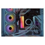 Memoria RAM Kingston FURY 16GB con velocidad de 6400MT/s, DDR5, CL32, y diseño Renegade RGB en color blanco. SKU: KF564C32RWA-16