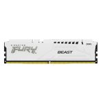 Imagen de la memoria RAM Kingston Technology FURY Beast de 16GB con velocidad de 6800MT/s DDR5, latencia CL34, color blanco y tecnología EXPO, SKU KF568C34BWE-16
