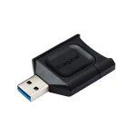 Imagen del lector de tarjeta USB 3.2 Gen 1 de Kingston Technology MobileLite Plus, color negro. SKU: MLP