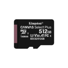 Kingston Technology Paquete de una tarjeta microSDXC Canvas Select Plus 100R A1 C10 de 512 GB SKU SDCS2/512GBSP