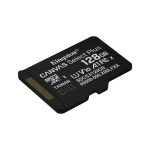 Kingston Technology microSDXC de 128GB Canvas Select Plus Gen3, velocidad de 150MB/s, clase A1, SKU SDCS3/128GB, incluye adaptador de SD